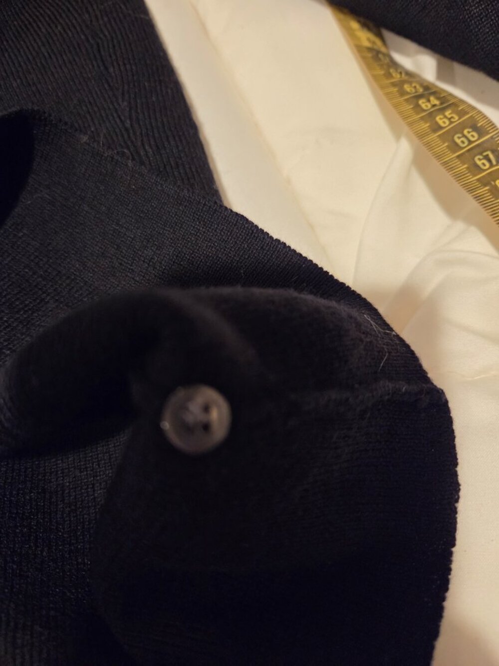 Black button up cardigan sweater - Picture 2 of 3